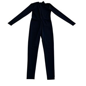 Spirit Halloween Costume Bodysuit‎ Black Mock Neck Long Sleeve Adult Size S